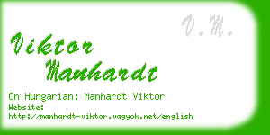 viktor manhardt business card